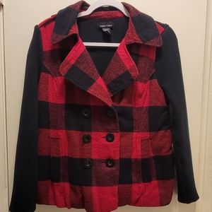 Sweater Project Woman's Red & Black Sweater Jacket Size Large - Looks New